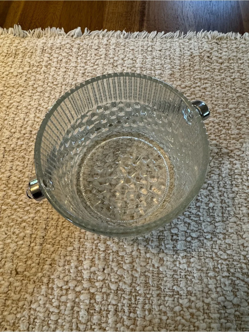 Teleflora Glass Ice Bucket with Chrome Handle